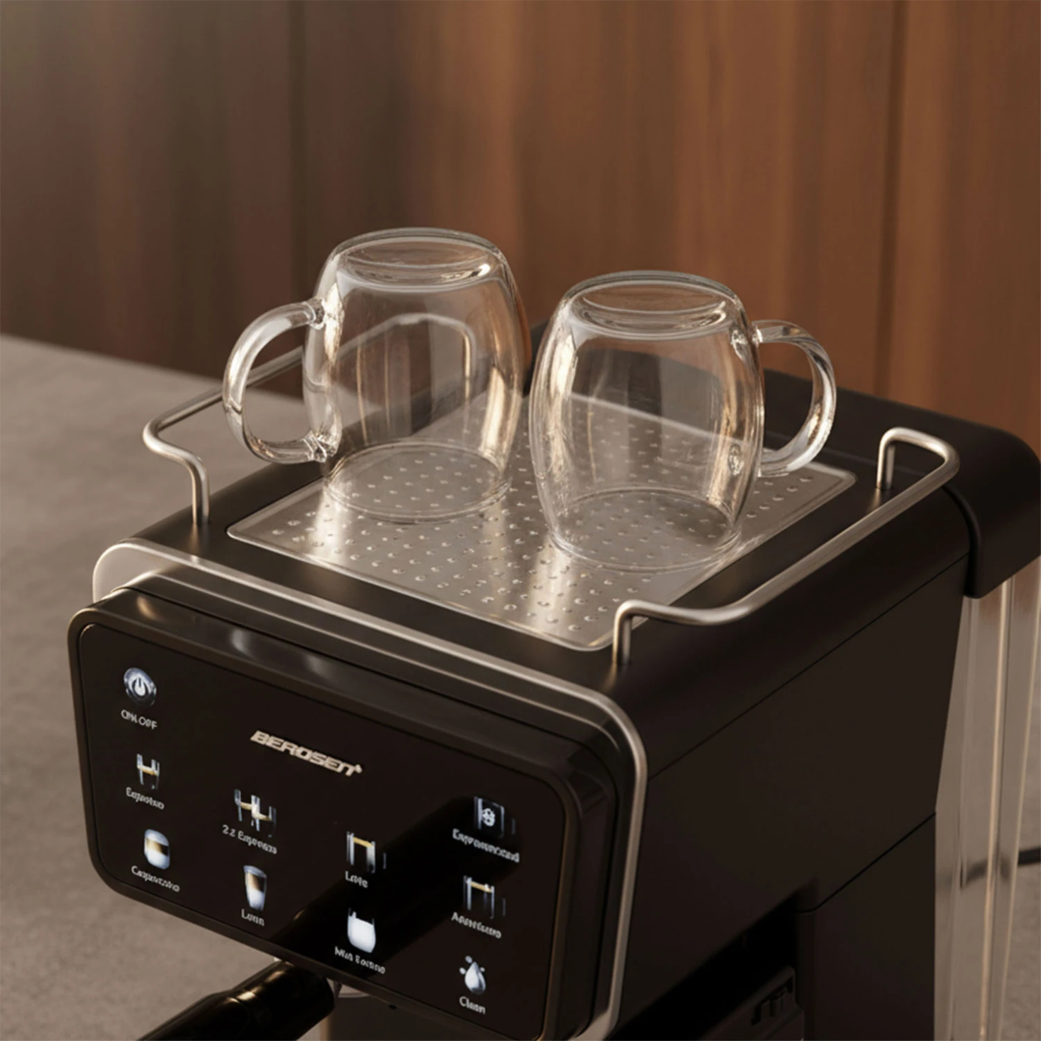 Berdsen BD-773 čierny kávovar na penenie mlieka s 20 barmi – Obrázok 4
