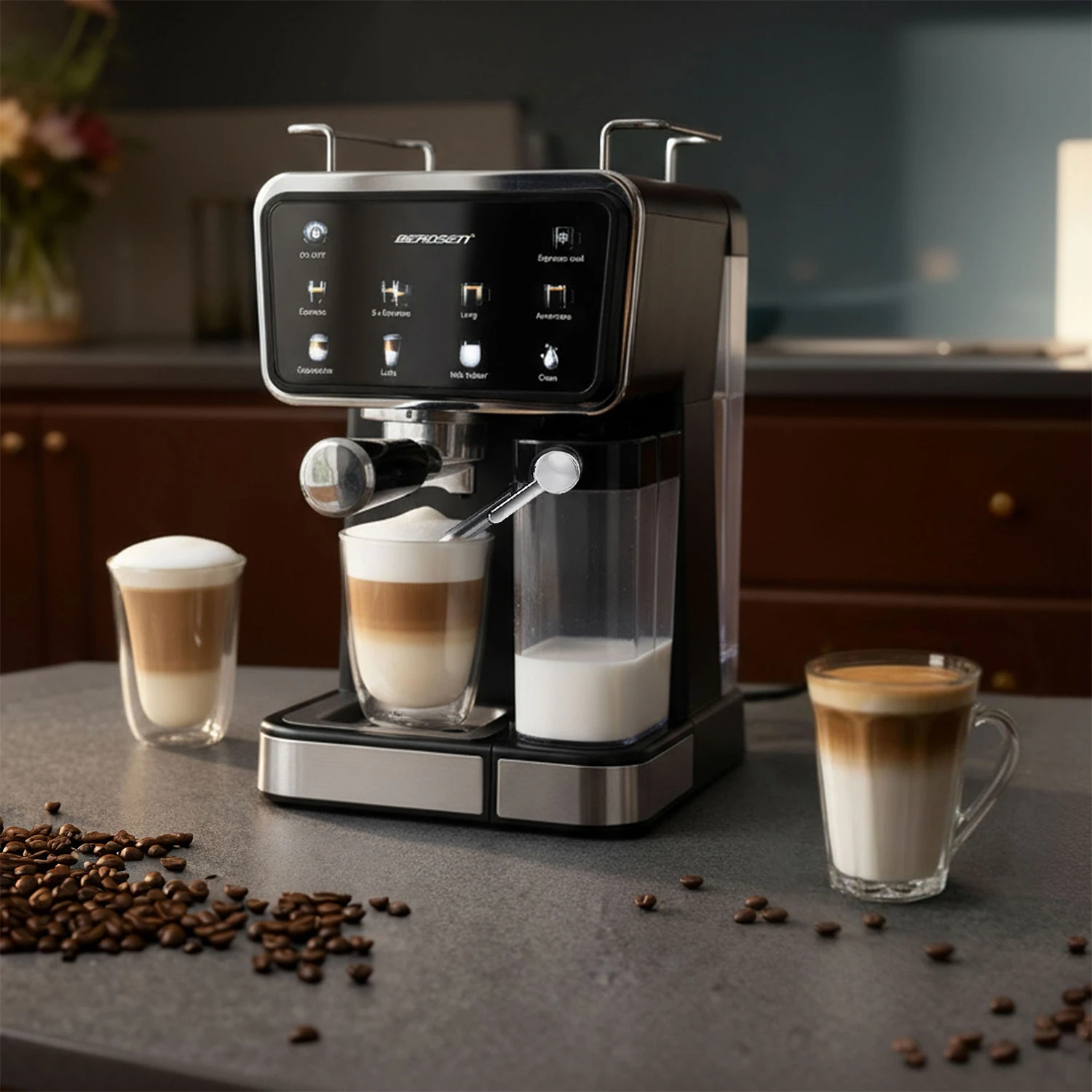 Berdsen BD-773 čierny kávovar na penenie mlieka s 20 barmi – Obrázok 8