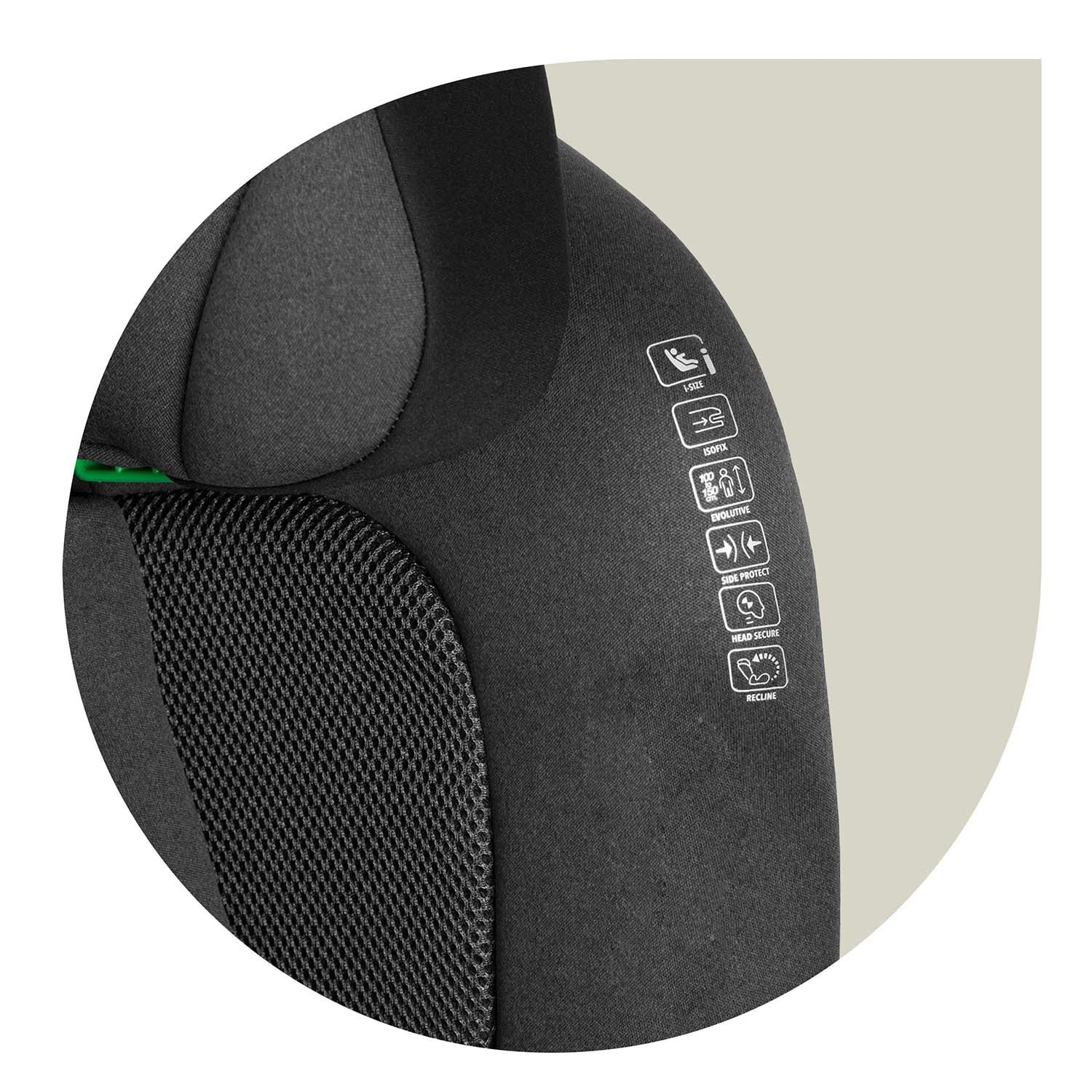 Autosedačka Nukido Louis Soft čierna/sivá 15-36 kg ISOFIX – Obrázok 8