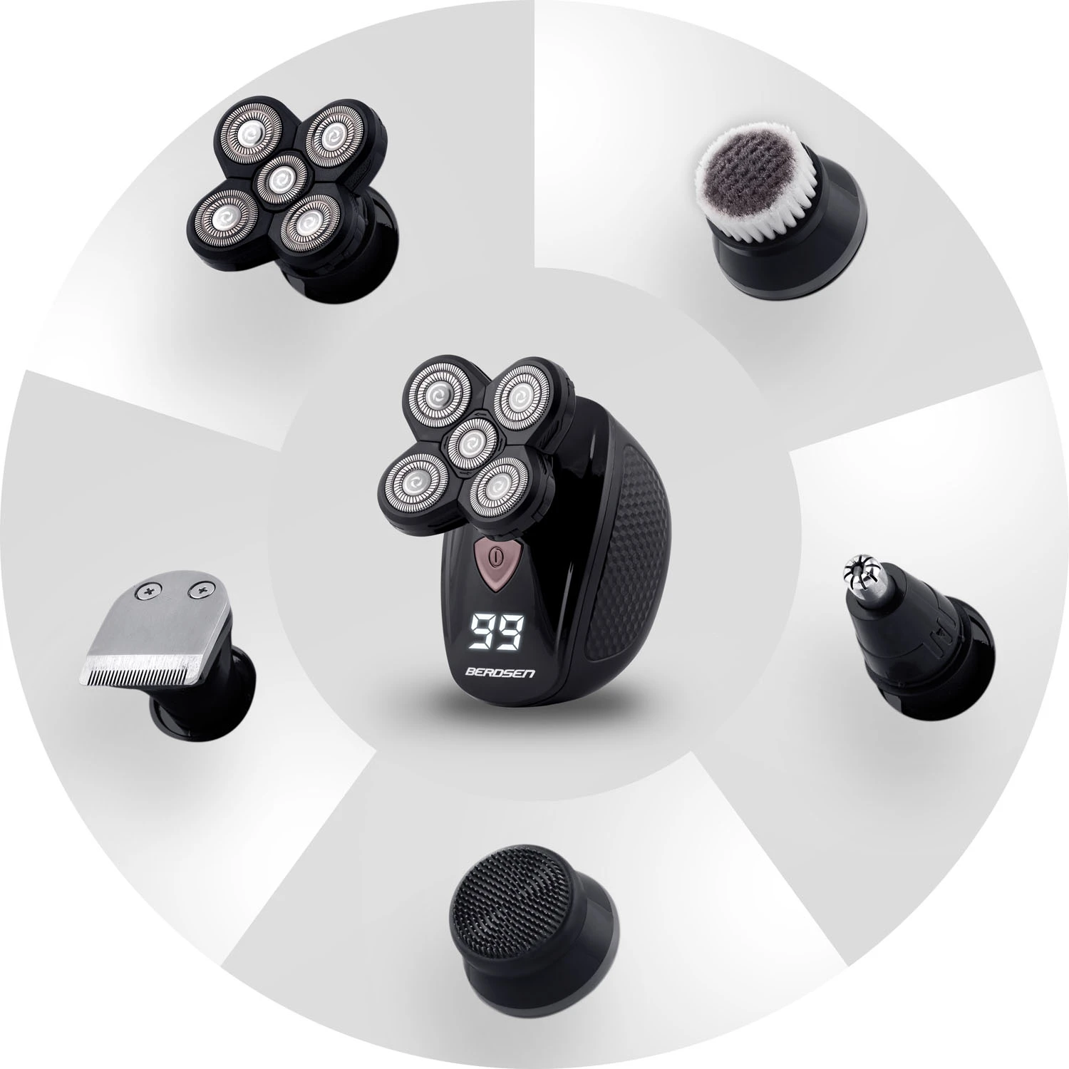 Elektrický holiaci strojček Berdsen BD-265 čierny – Obrázok 4