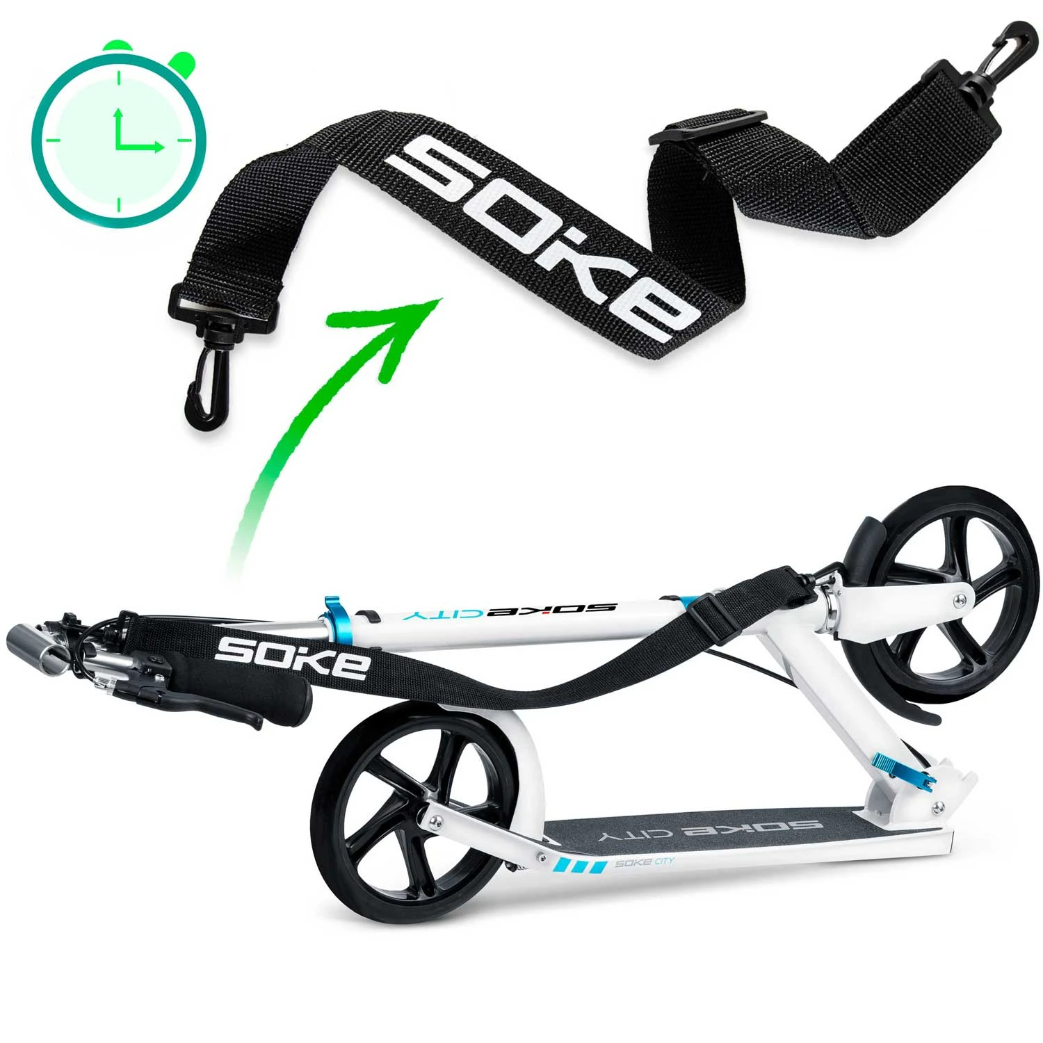 Kolobežka SOKE CITY biela – Obrázok 3