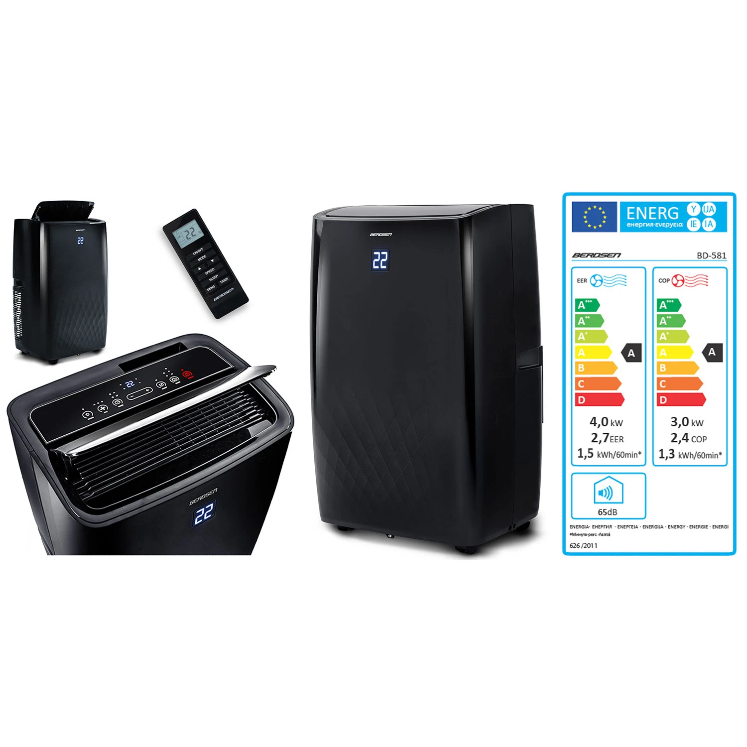 Prenosná klimatizácia Berdsen BD-581 14000 BTU – Obrázok 6