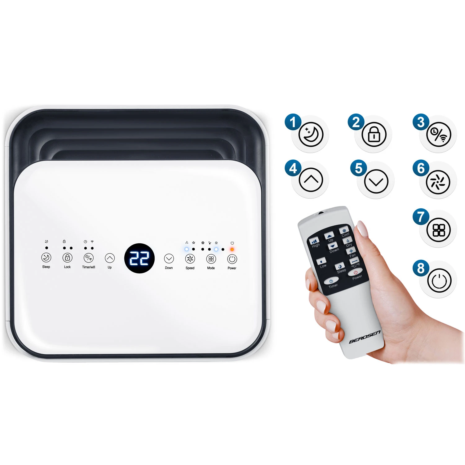 Prenosná klimatizácia Berdsen BD-582 s výkonom 9000 BTU – Obrázok 4