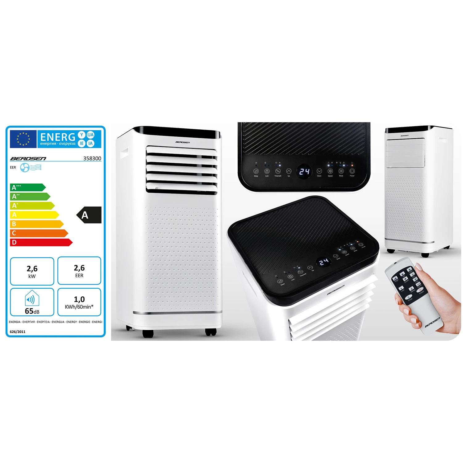 Prenosná klimatizácia Berdsen BD-583 s výkonom 9000 BTU – Obrázok 5