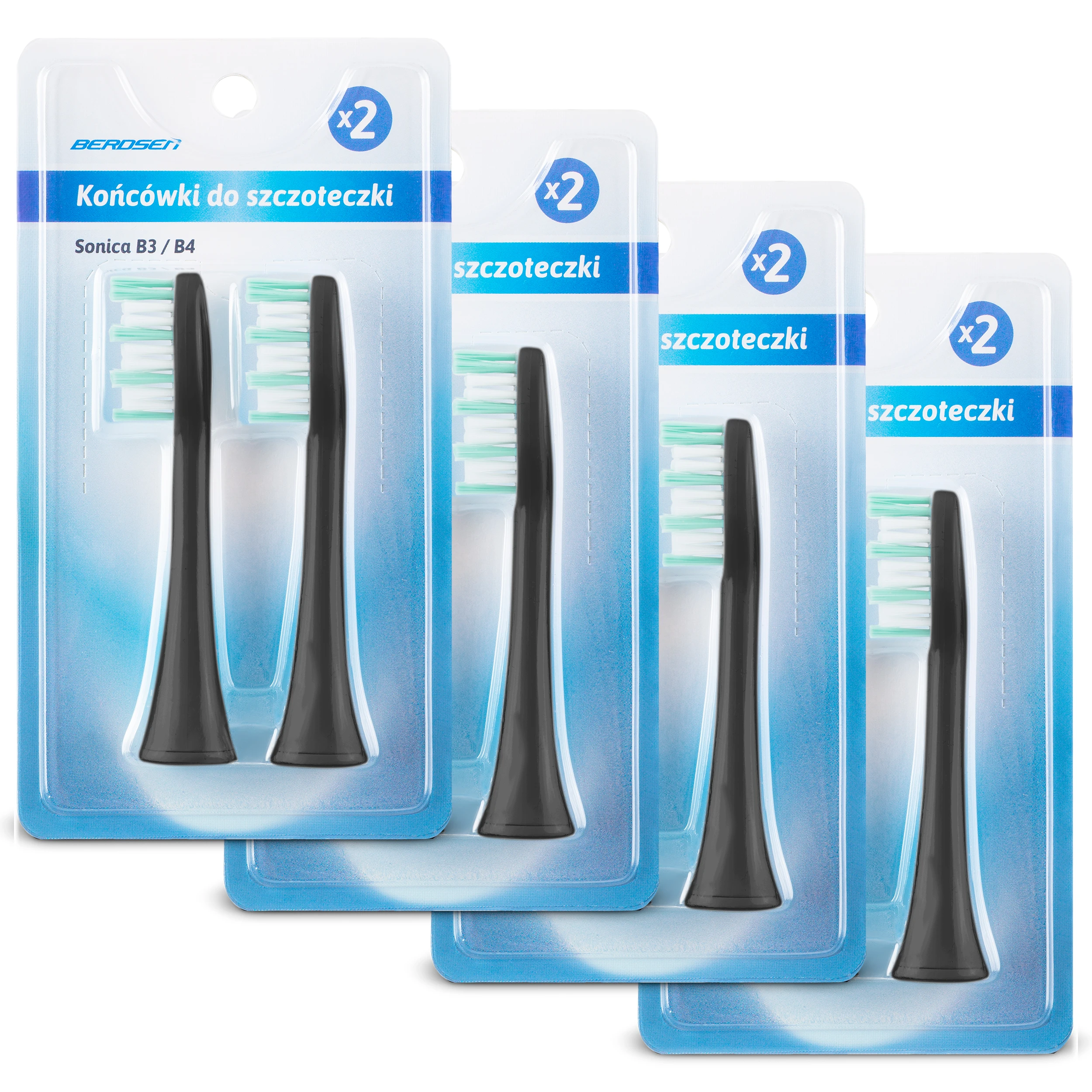 Hlavice sonickej zubnej kefky Berdsen B3, 8 ks