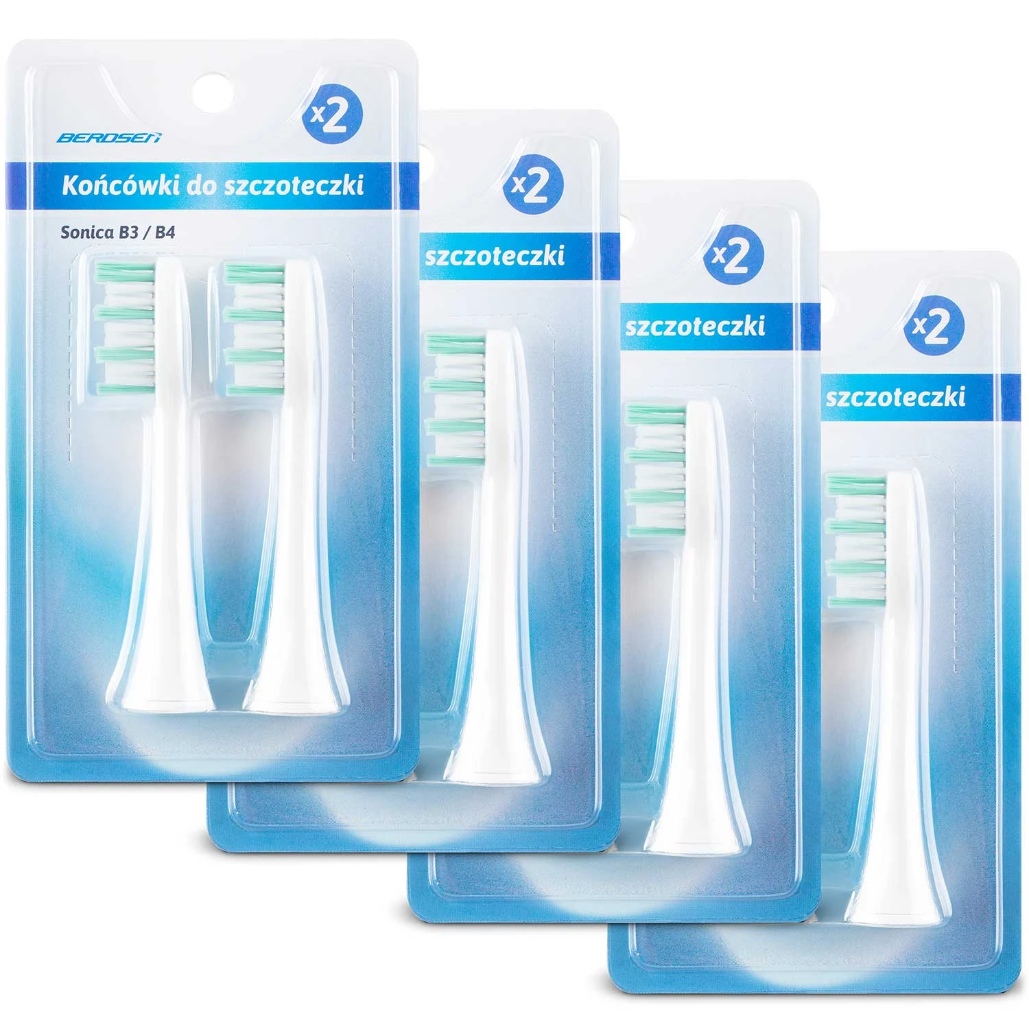 Hlavice sonickej zubnej kefky Berdsen, 8 ks