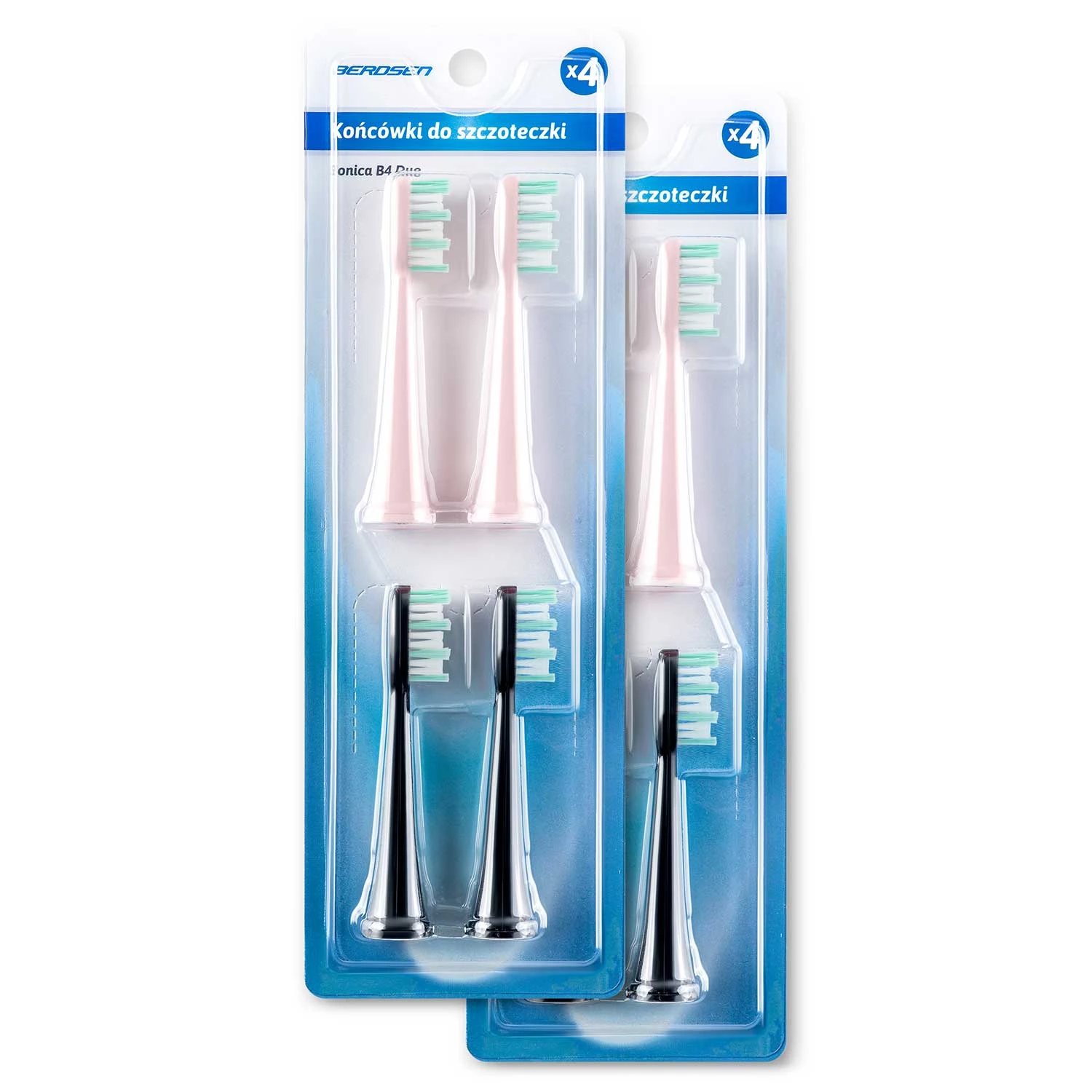 Hlavice sonickej zubnej kefky Berdsen DUO, 8 ks