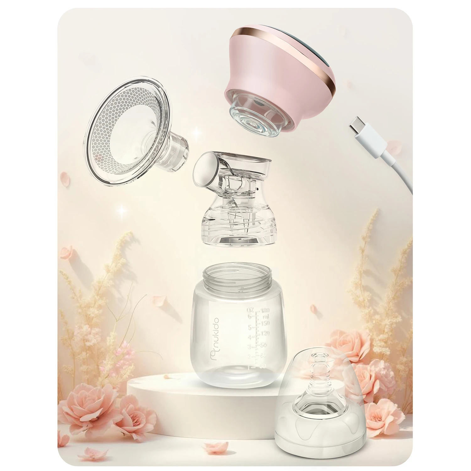 Trojfázová elektrická odsávačka mlieka Nukido NK-960 – Obrázok 6