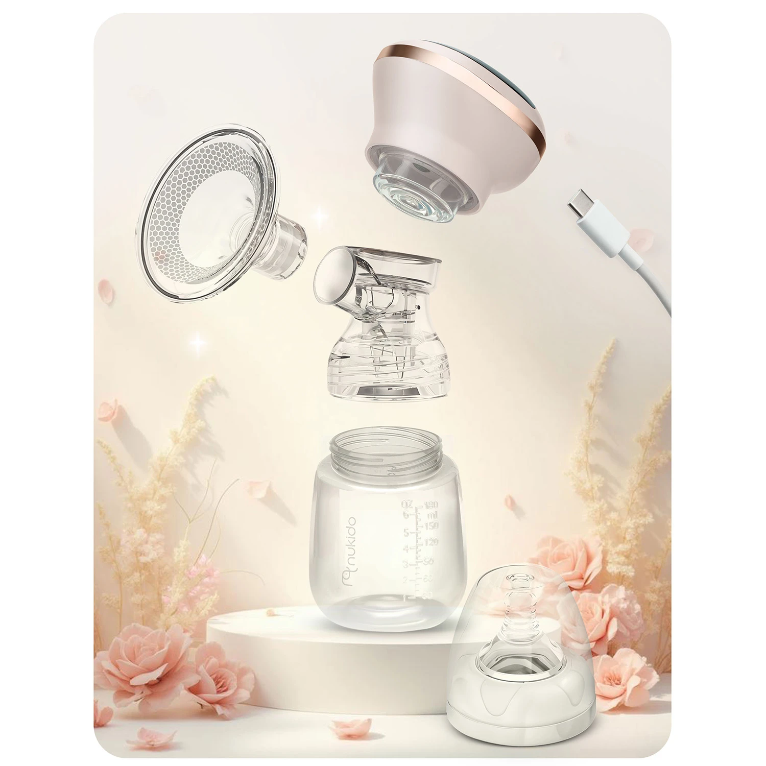 Trojfázová elektrická odsávačka mlieka Nukido NK-960 – Obrázok 6