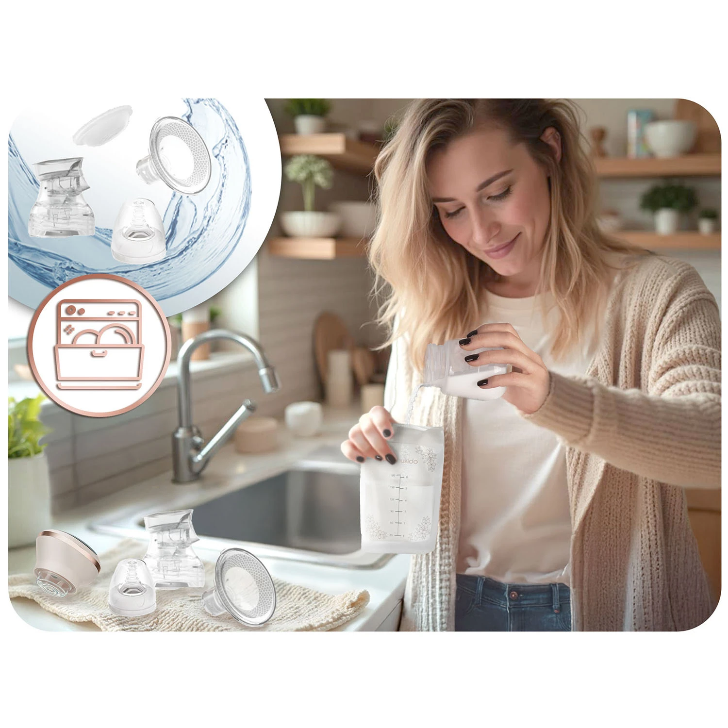 Trojfázová elektrická odsávačka mlieka Nukido NK-960 – Obrázok 7