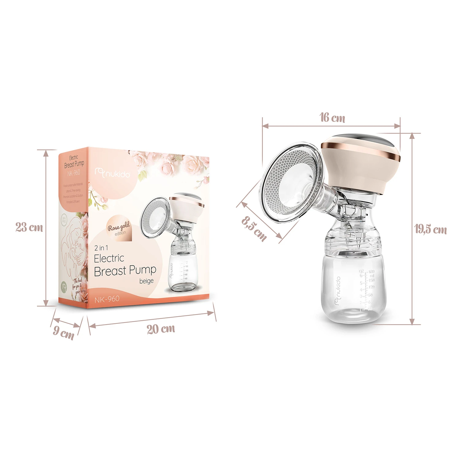 Trojfázová elektrická odsávačka mlieka Nukido NK-960 – Obrázok 10