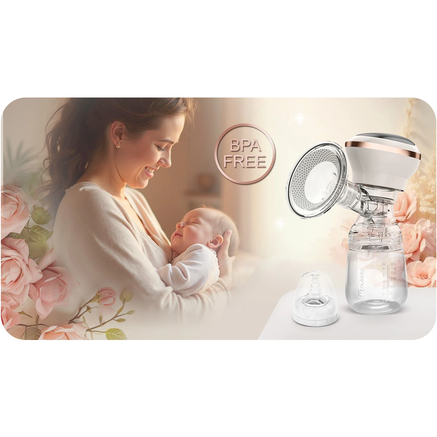 Trojfázová elektrická odsávačka mlieka Nukido NK-960 – Obrázok 5