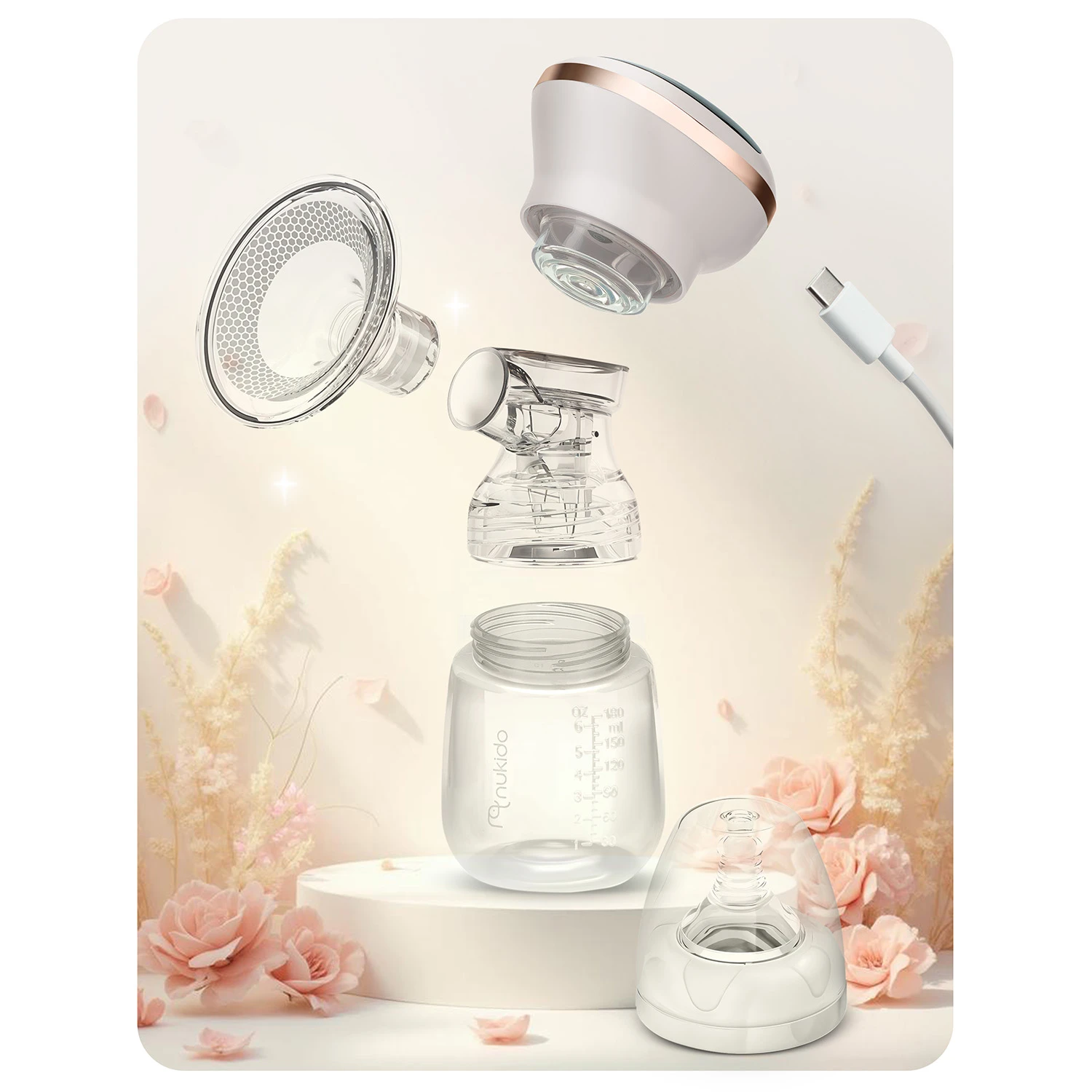 Trojfázová elektrická odsávačka mlieka Nukido NK-960 – Obrázok 6