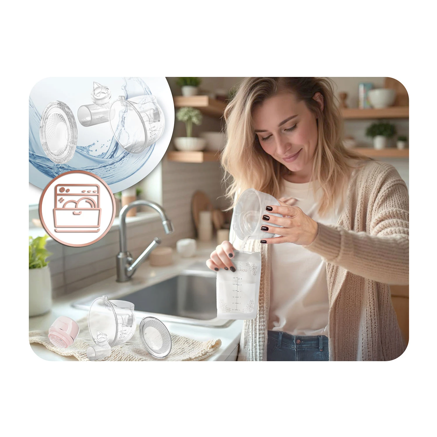 Trojfázová elektrická odsávačka mlieka Nukido NK-963 – Obrázok 2