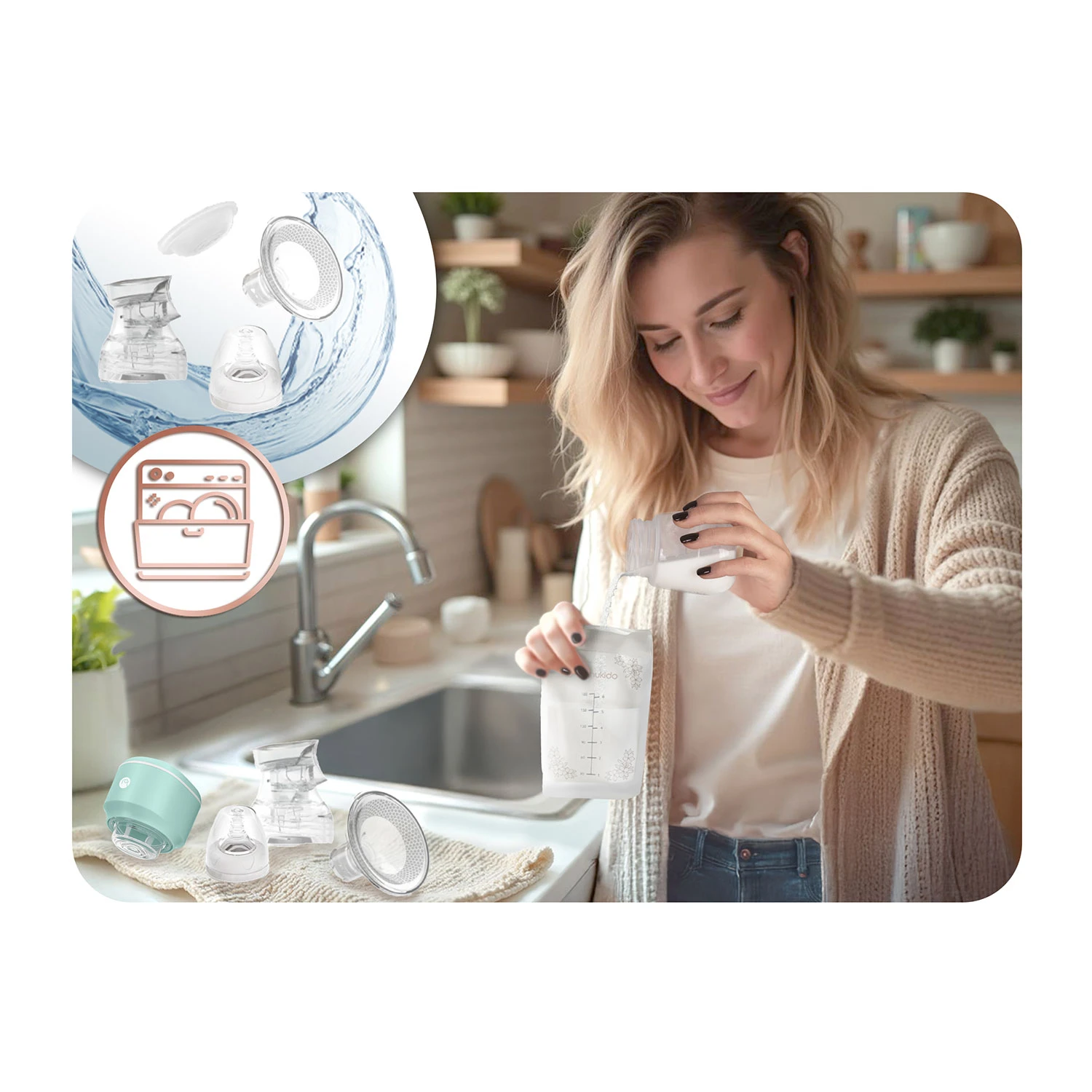 Trojfázová elektrická odsávačka mlieka Nukido NK-962 – Obrázok 2