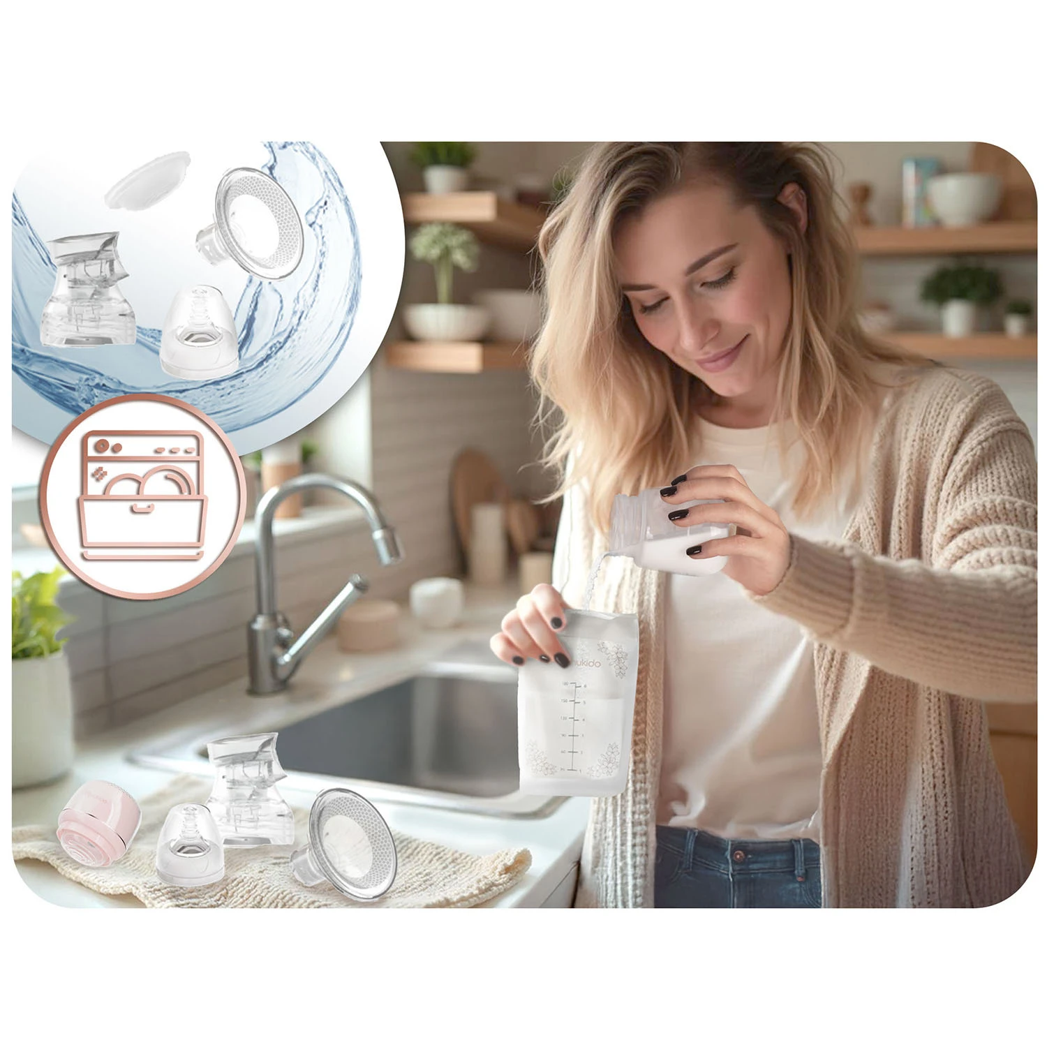 Trojfázová elektrická odsávačka mlieka Nukido NK-961 – Obrázok 4