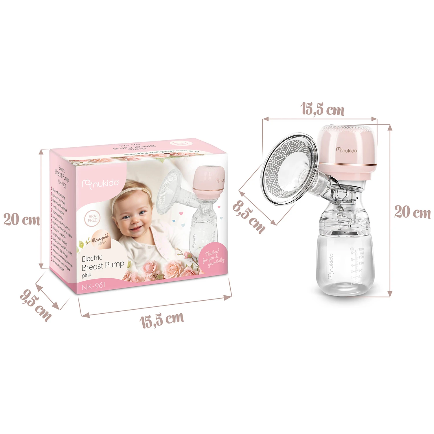 Trojfázová elektrická odsávačka mlieka Nukido NK-961 – Obrázok 8