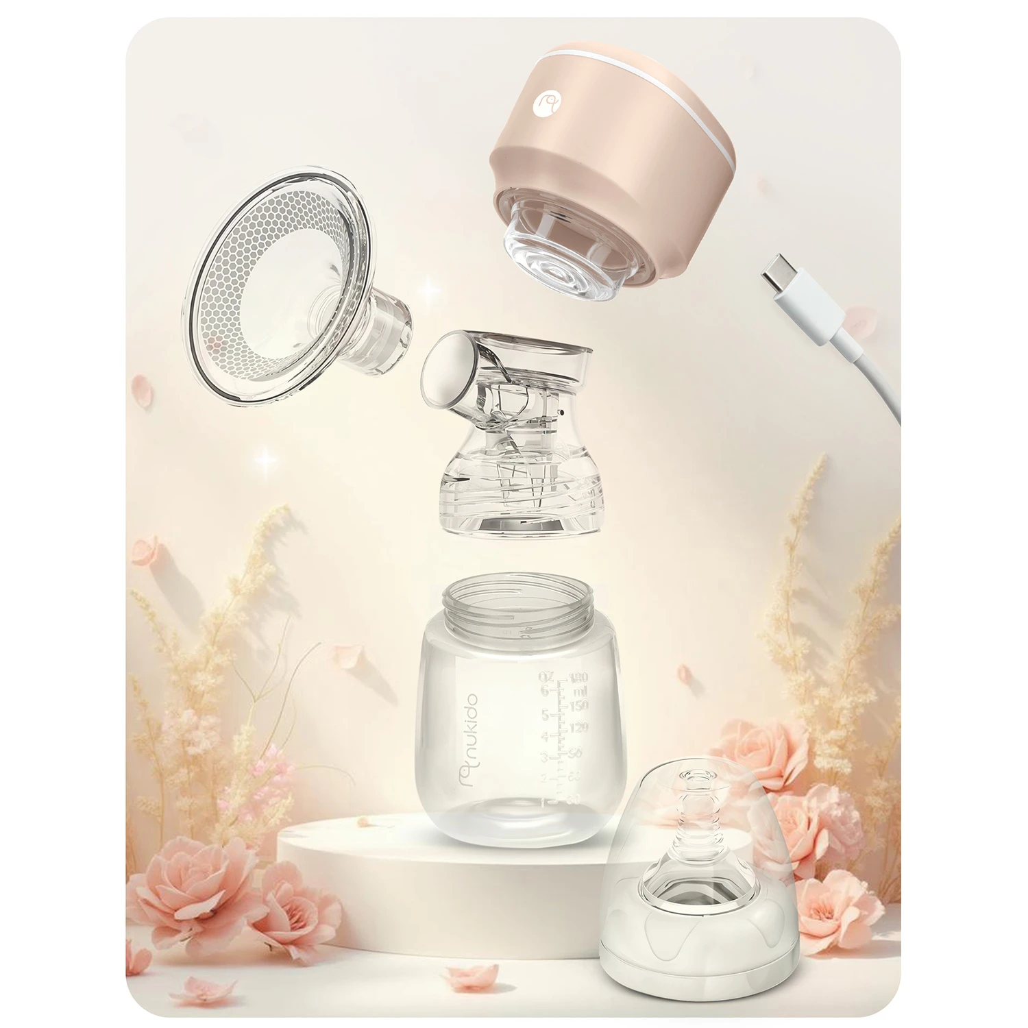 Trojfázová elektrická odsávačka mlieka Nukido NK-962 – Obrázok 4