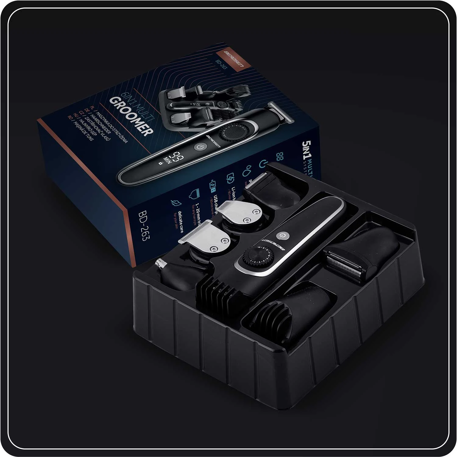 Strihač vlasov Berdsen BD-263 čierny – Obrázok 7