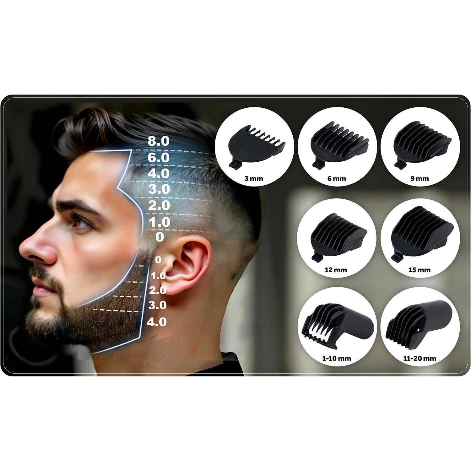 Strihač vlasov Berdsen BD-263 čierny – Obrázok 3