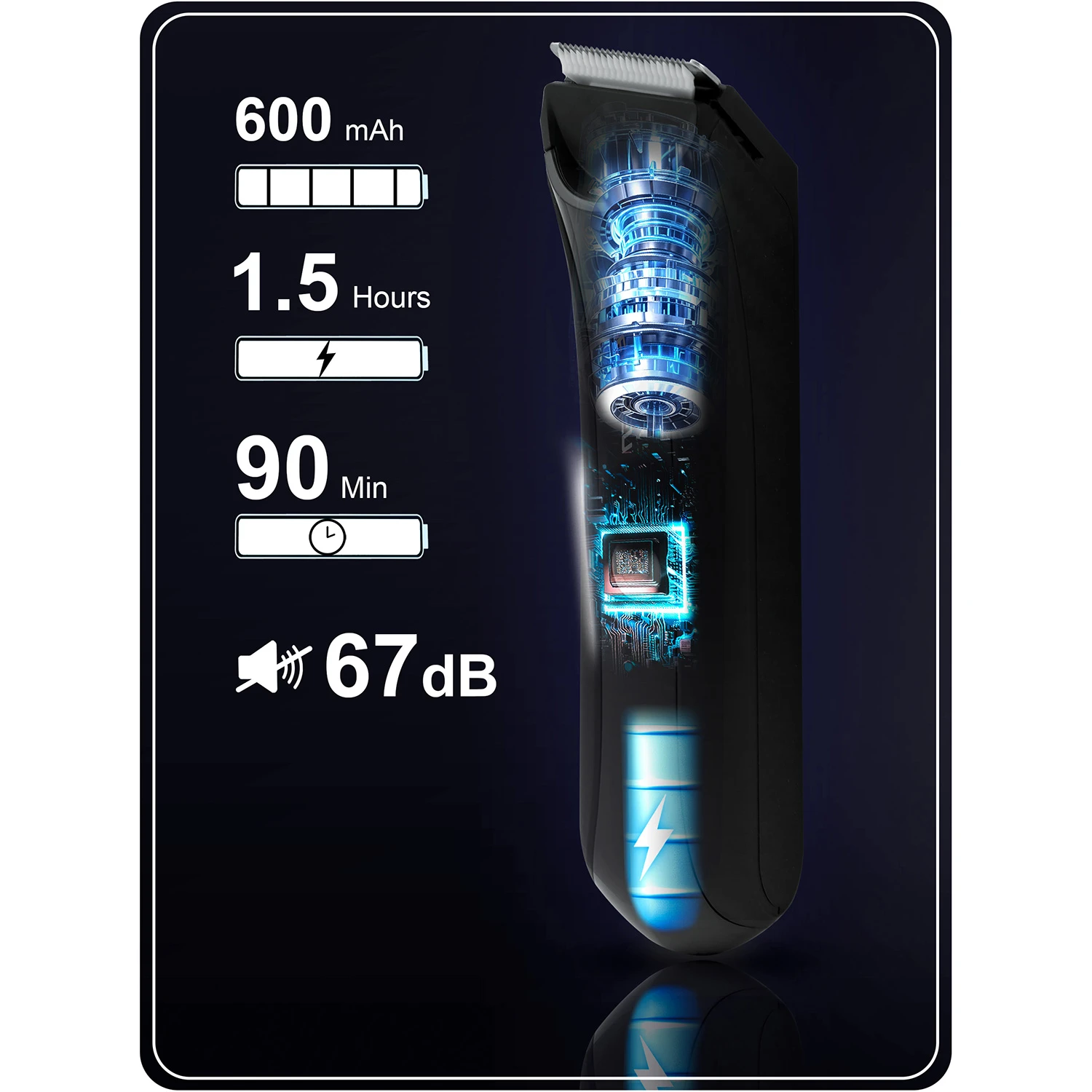 Strihač vlasov Berdsen BD-267 čierny – Obrázok 5