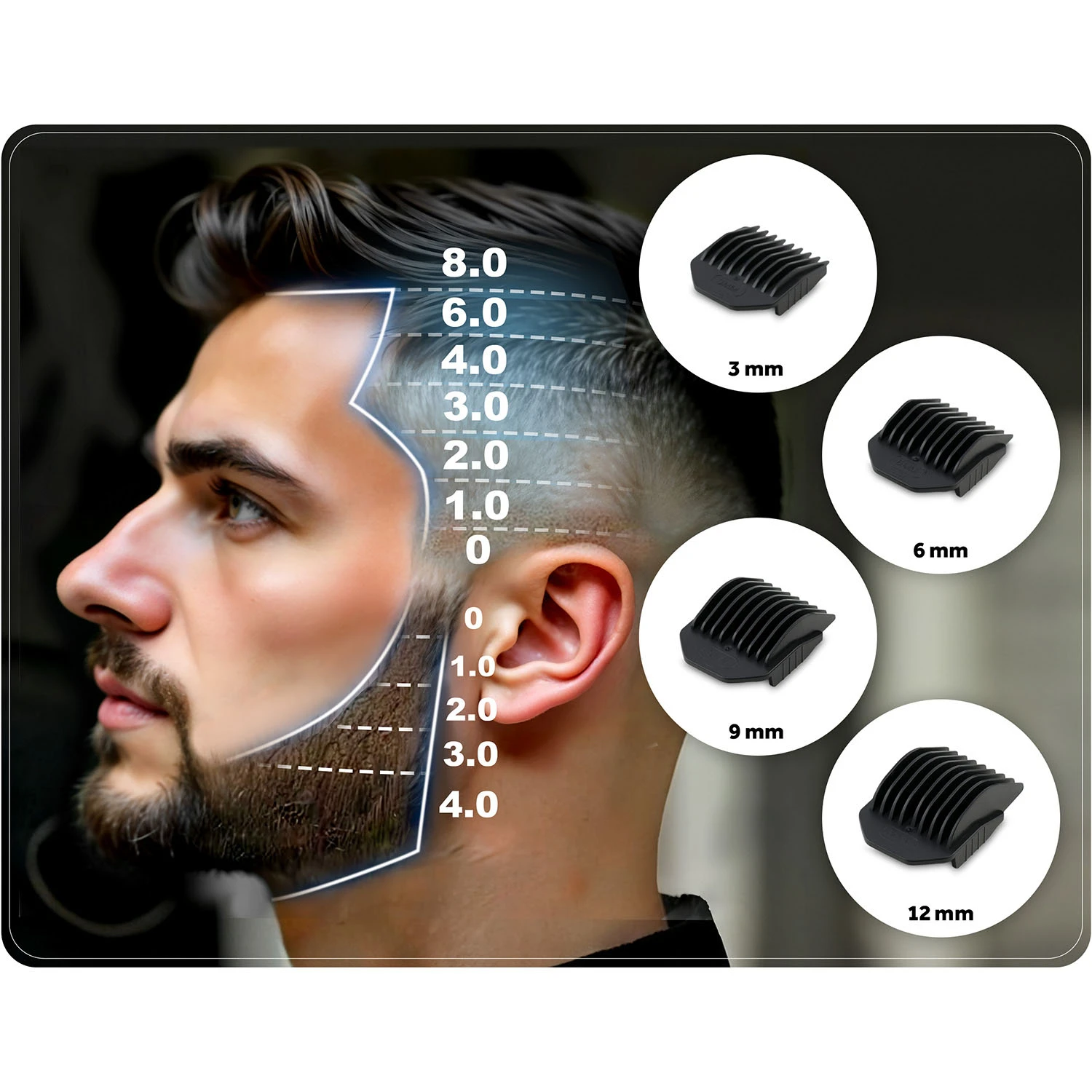 Strihač vlasov Berdsen BD-267 čierny – Obrázok 2