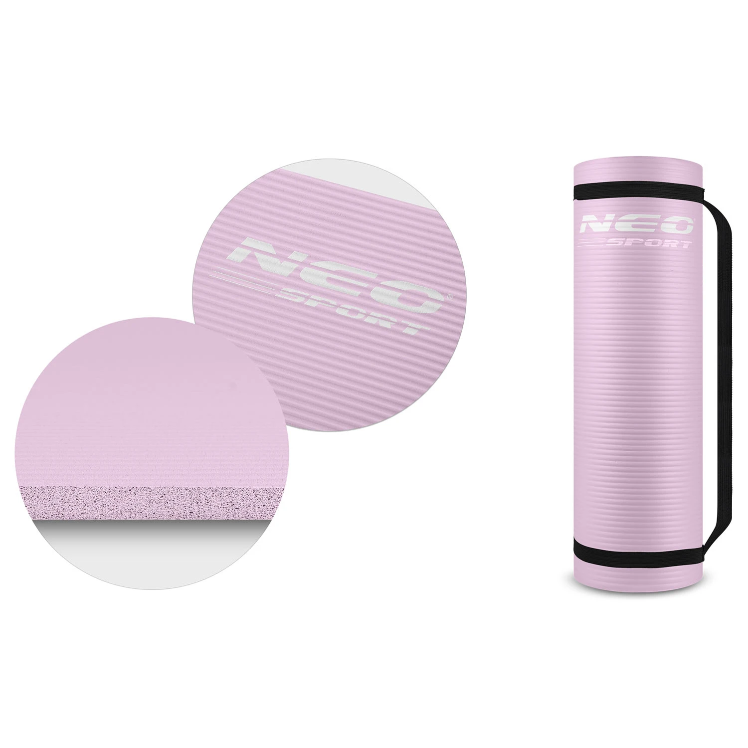 Podložka na cvičenie 183 x 60 x 1 cm Neo-Sport - 192201 fialová – Obrázok 3
