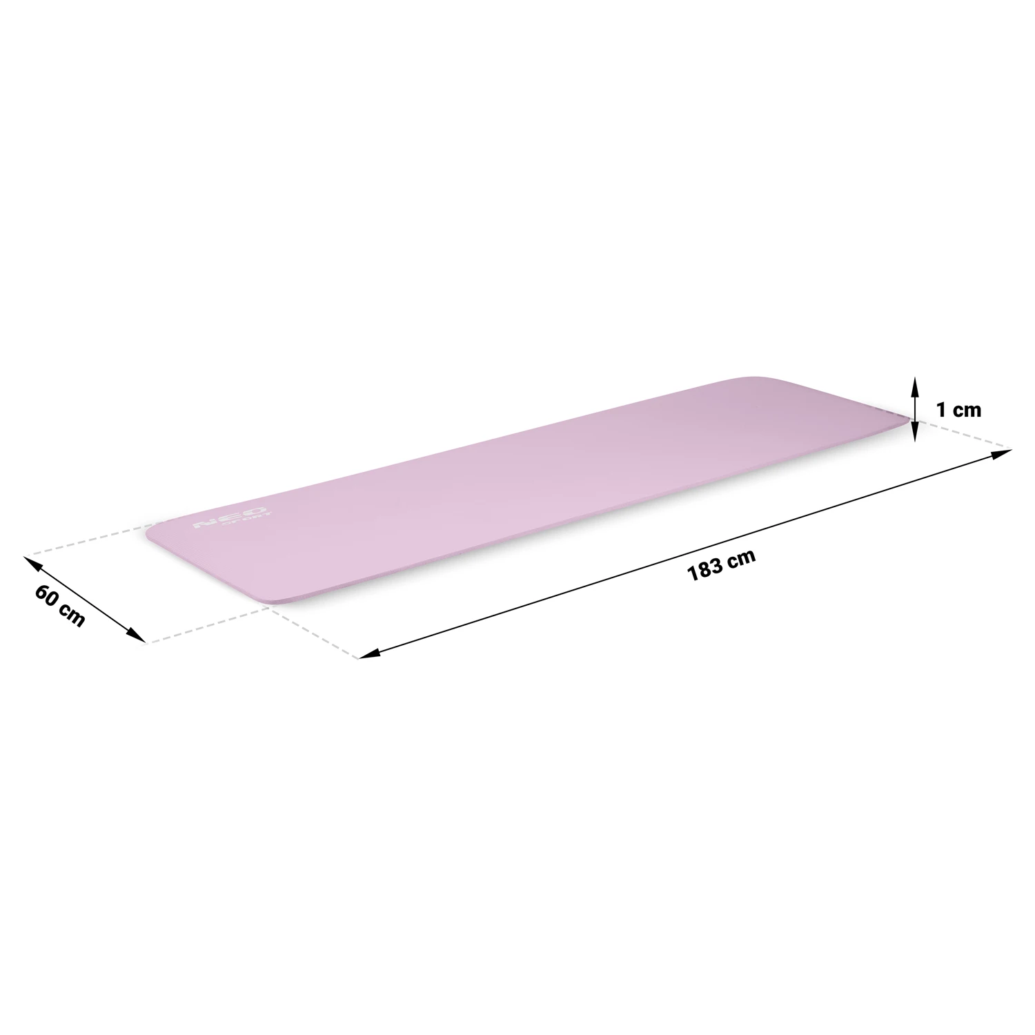 Podložka na cvičenie 183 x 60 x 1 cm Neo-Sport - 192201 fialová – Obrázok 2