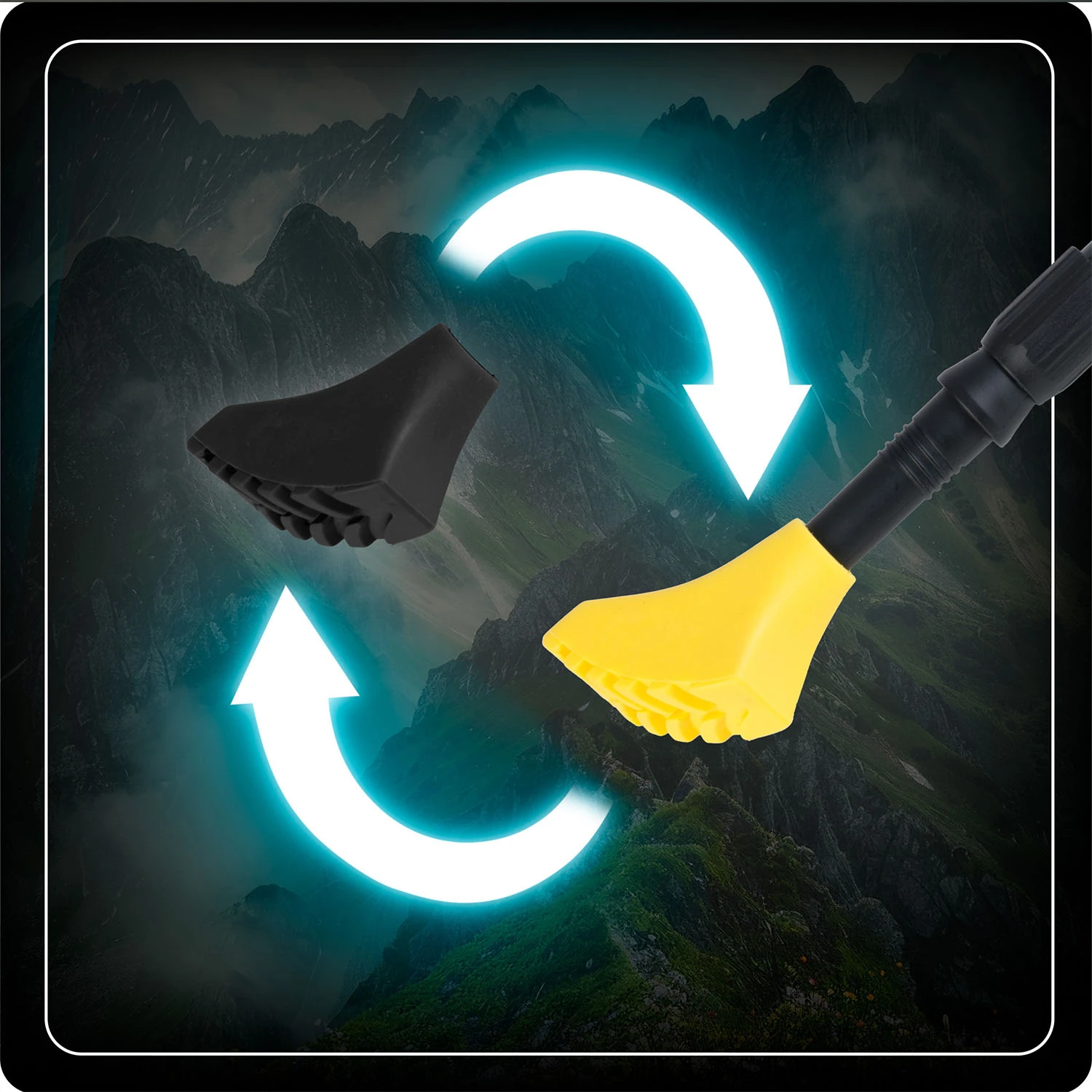 Kryty na palice Neo-Sport Nordic Walking, 10 ks, žlté – Obrázok 3