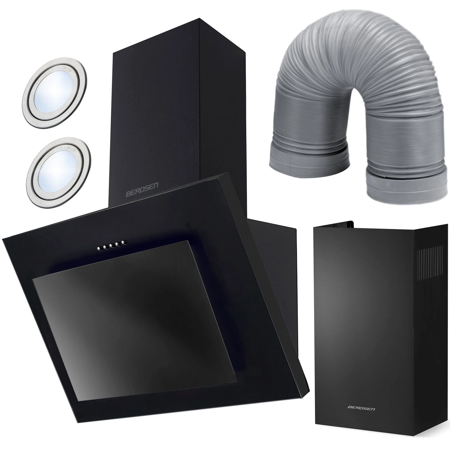 Berdsen BT-215 60 cm komínový digestor čierny