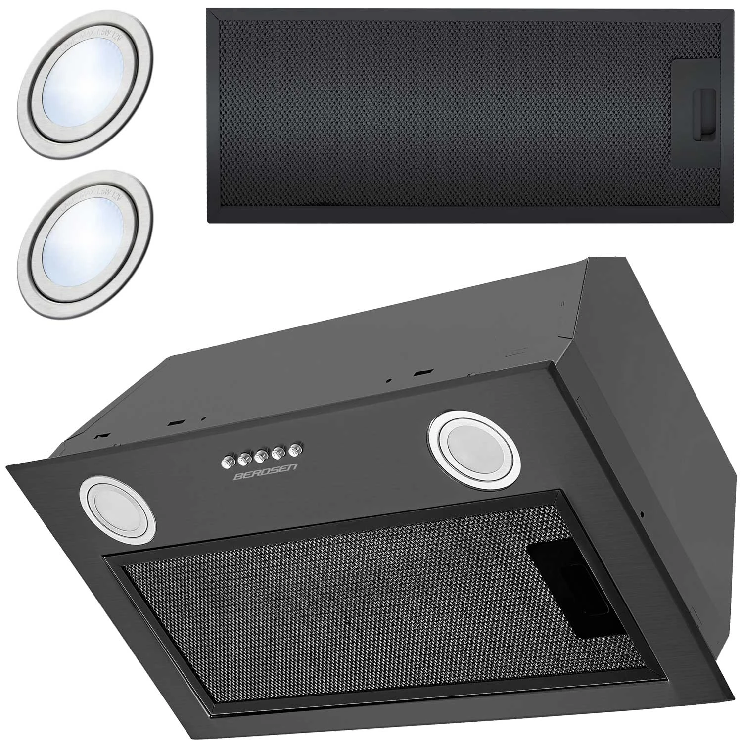 Digestor pod skrinku 52 cm čierny BE-50