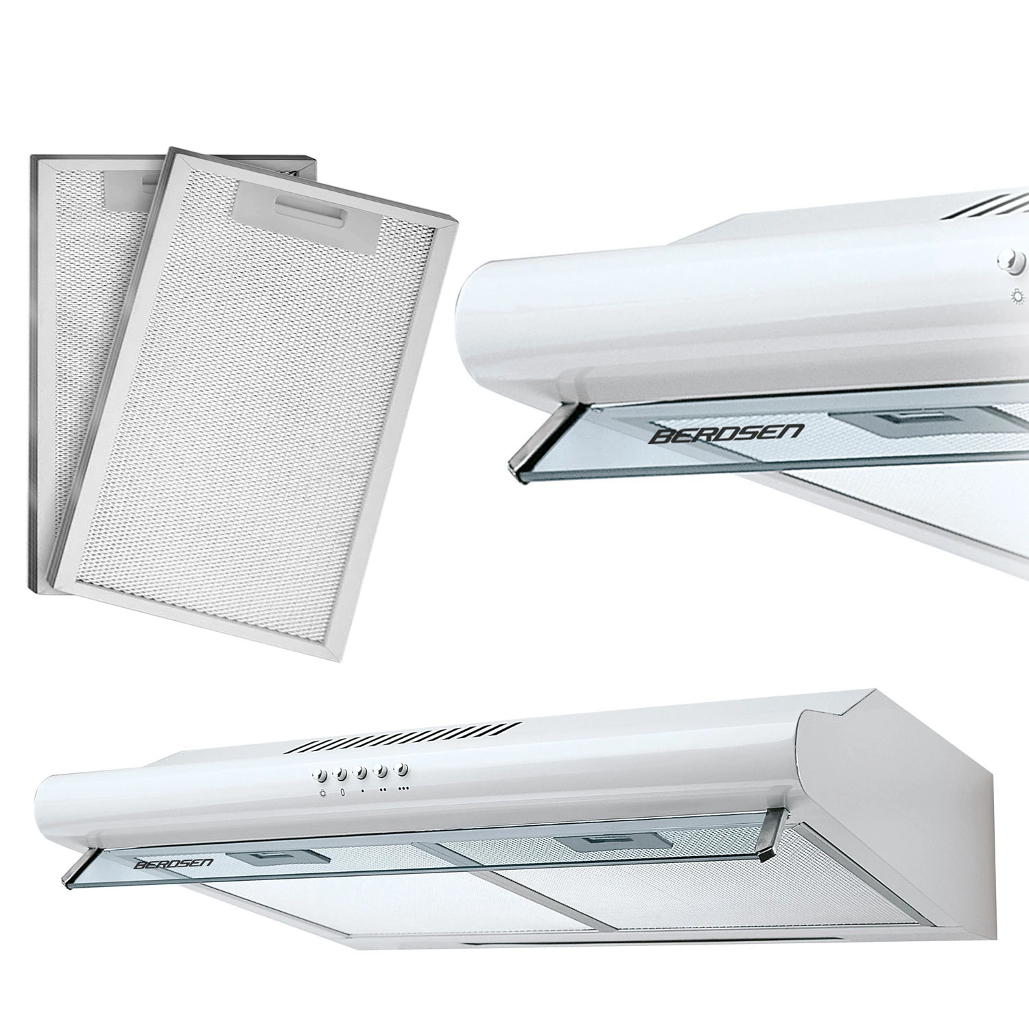 Podskriňový digestor - 50 cm absorpčný Berdsen BE-10-A biely