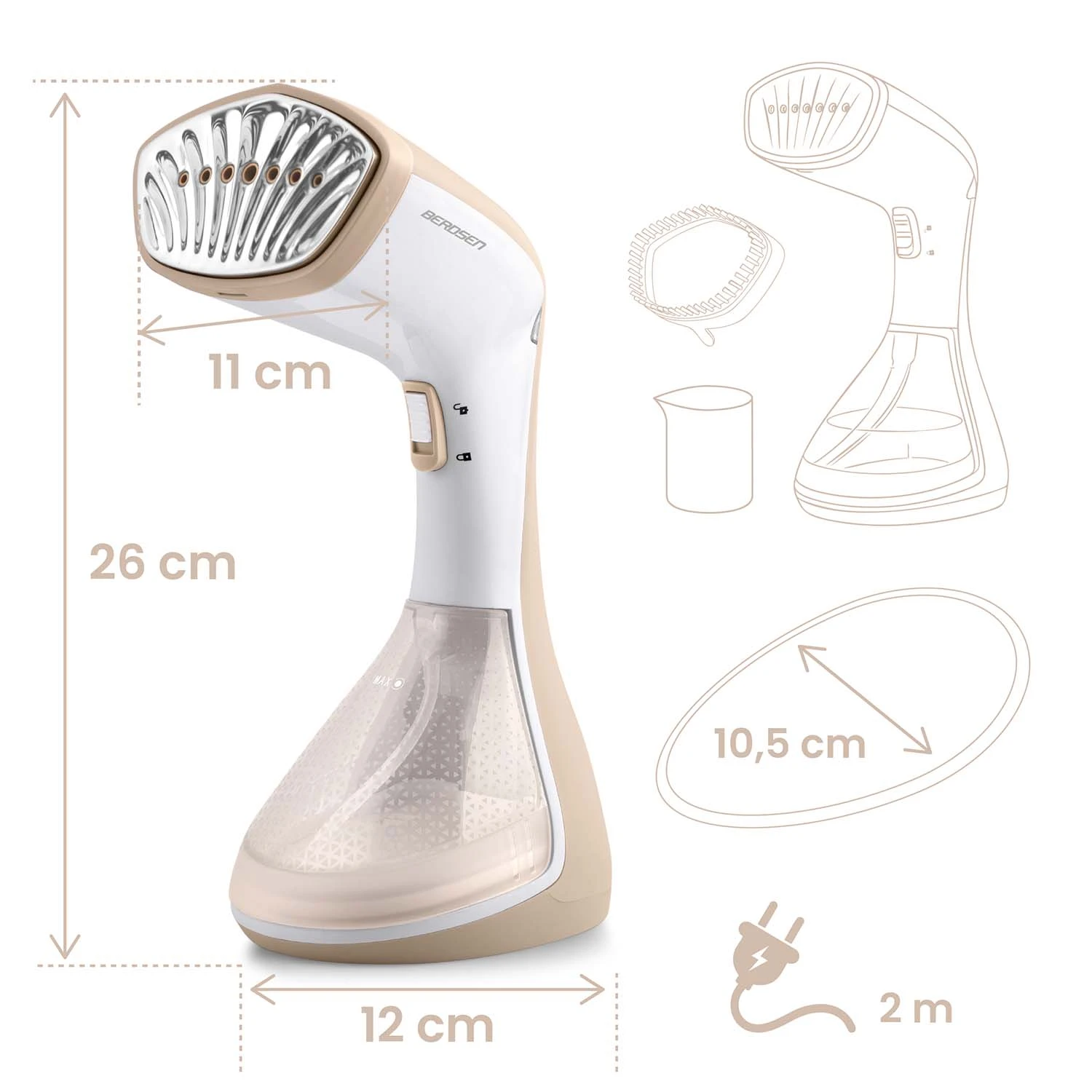 Naparovač odevov Berdsen BD-311 s výkonom 1600 W – Obrázok 2
