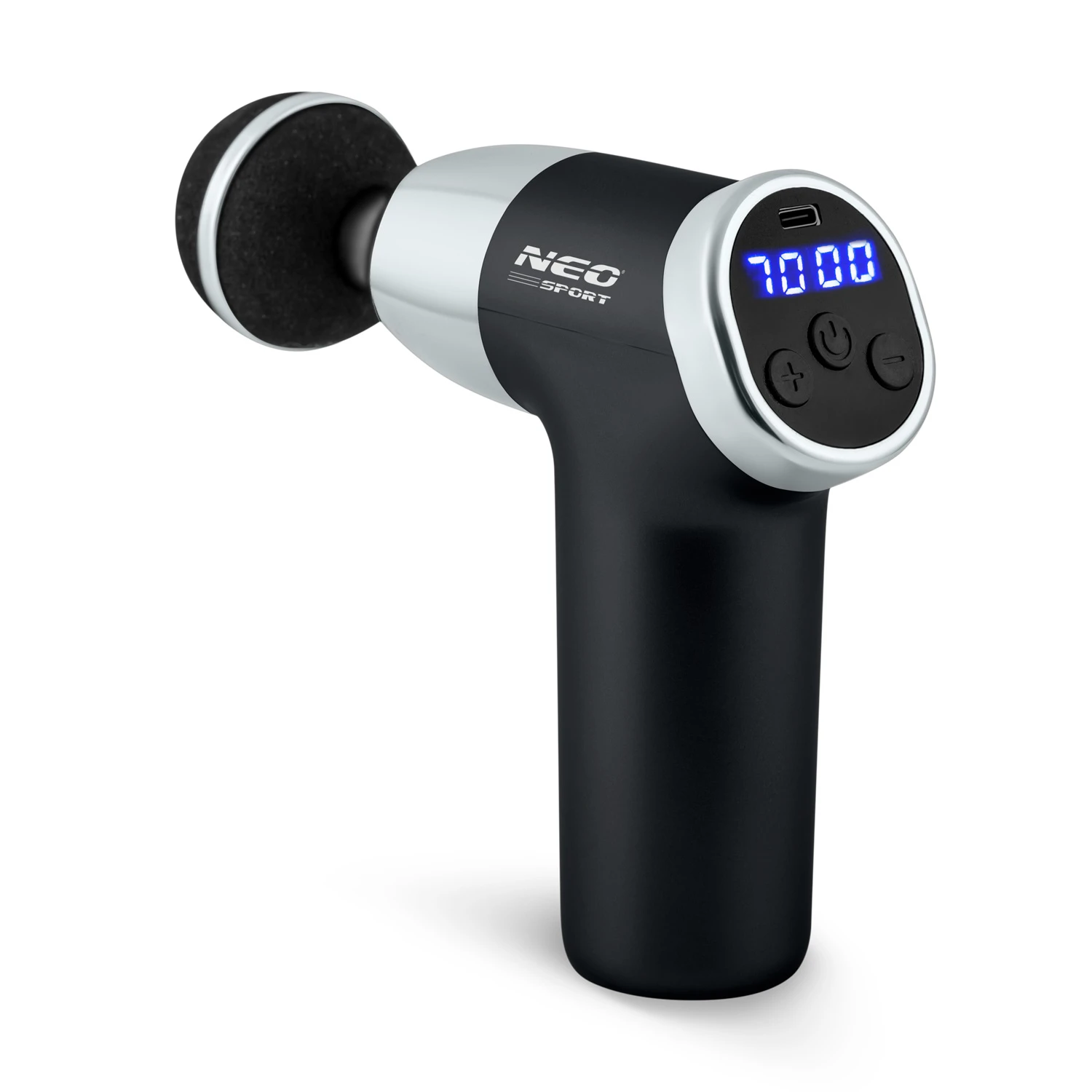 Masážna pištoľ na telo 8 nástavcov NS-500 Neo-sport čierna – Obrázok 12