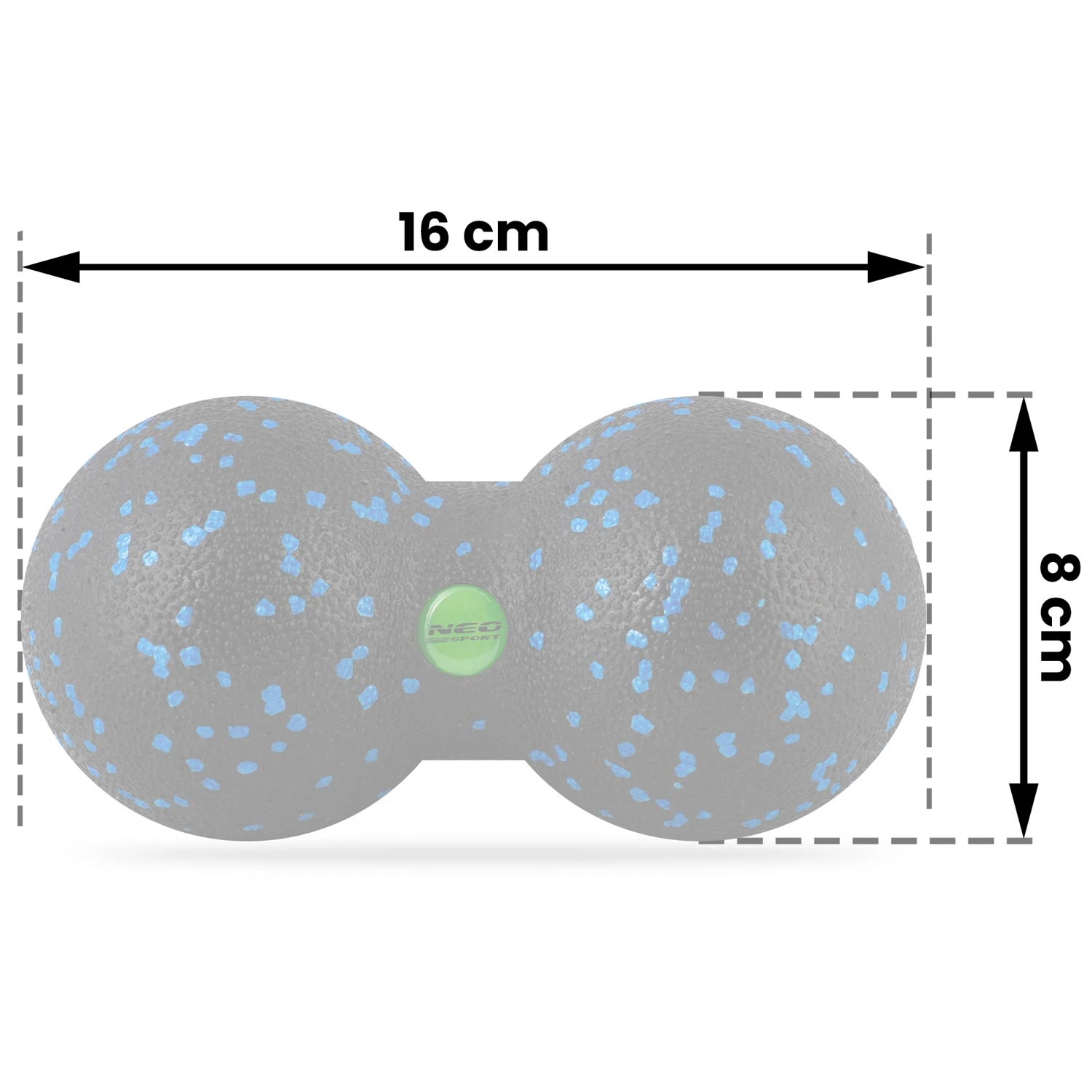 Dvojitá masážna a fitness lopta NS-966 čierno-modrá – Obrázok 3