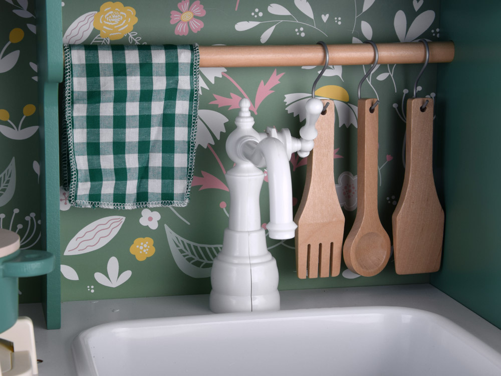 Veľká drevená kuchynská retro vintage chladnička príslušenstvo k práčke – Obrázok 9