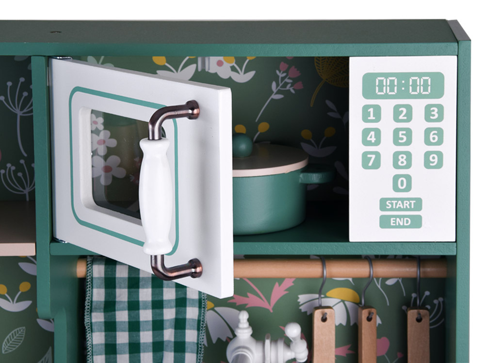 Veľká drevená kuchynská retro vintage chladnička príslušenstvo k práčke – Obrázok 8