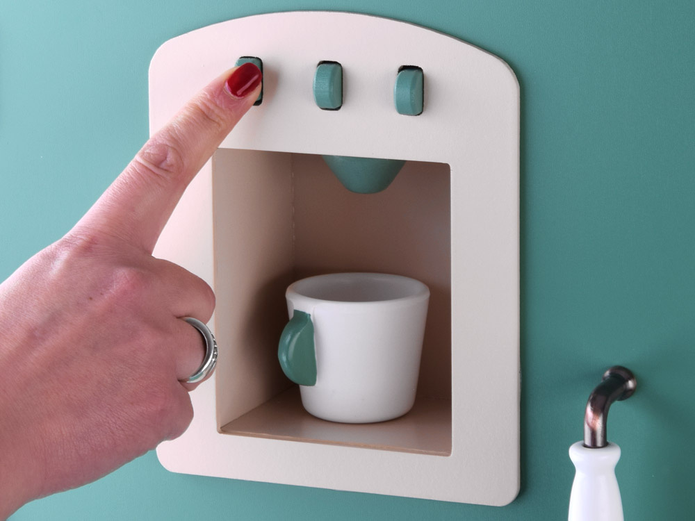 Veľká drevená kuchynská retro vintage chladnička príslušenstvo k práčke – Obrázok 7