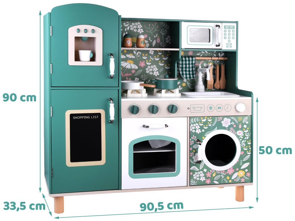 Veľká drevená kuchynská retro vintage chladnička príslušenstvo k práčke – Obrázok 12