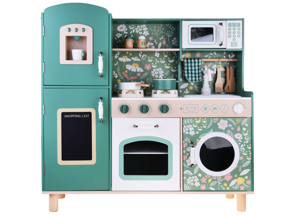 Veľká drevená kuchynská retro vintage chladnička príslušenstvo k práčke – Obrázok 10