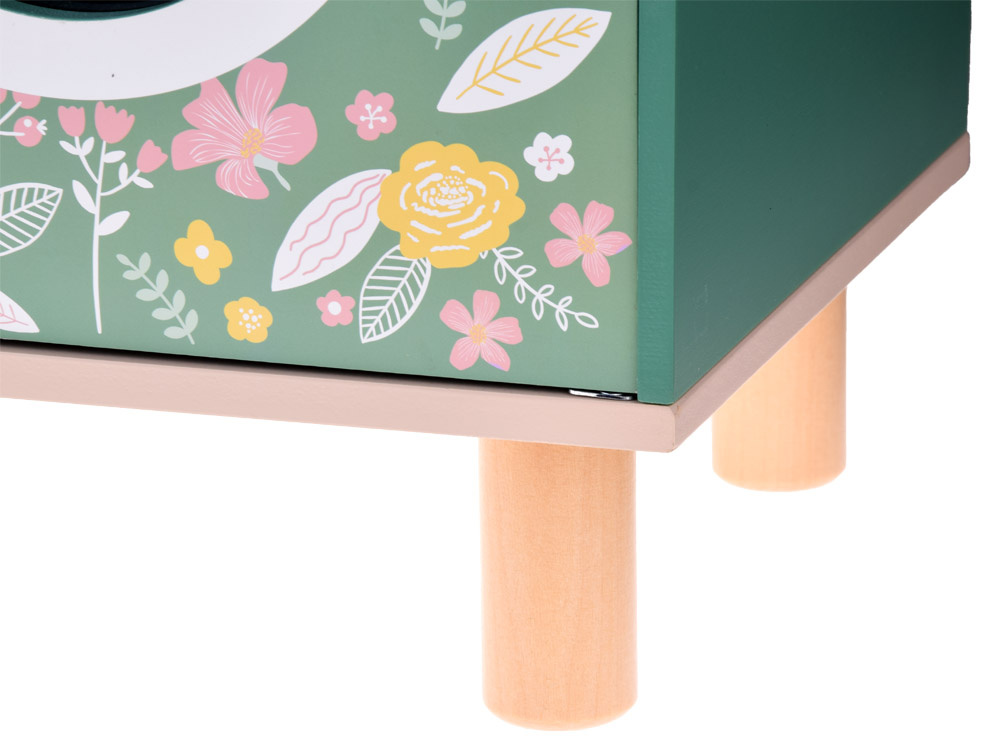 Veľká drevená kuchynská retro vintage chladnička príslušenstvo k práčke – Obrázok 2