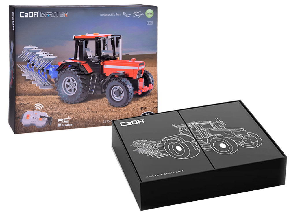 Veľká sada 1675 kociek 1:17 Traktor + pluh Diaľkovo ovládané ZA5251 – Obrázok 2