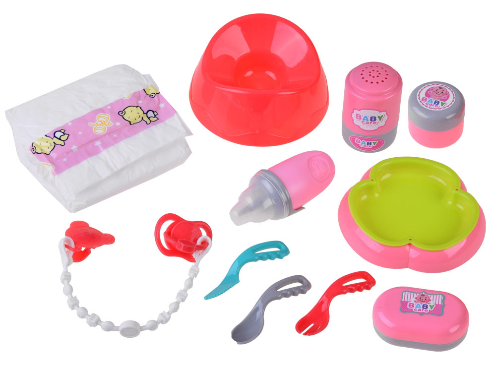 Veľká sada interaktívnej bábiky, kočíka, stoličky, postieľky a príslušenstva ZA4286 – Obrázok 8