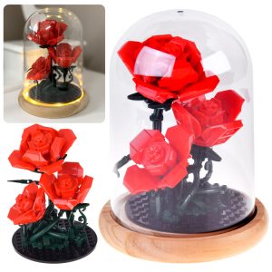 Osvetlená RUŽA pod kupolou - 219 ks