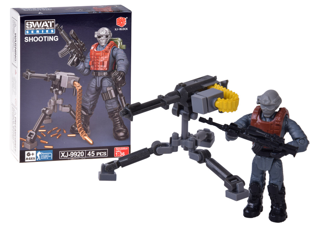 SWAT policajné kocky, pohyblivá figúrka, vojak, model na zostavenie – Obrázok 11