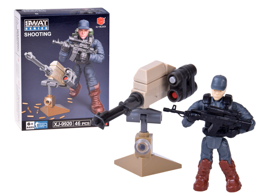SWAT policajné kocky, pohyblivá figúrka, vojak, model na zostavenie – Obrázok 10