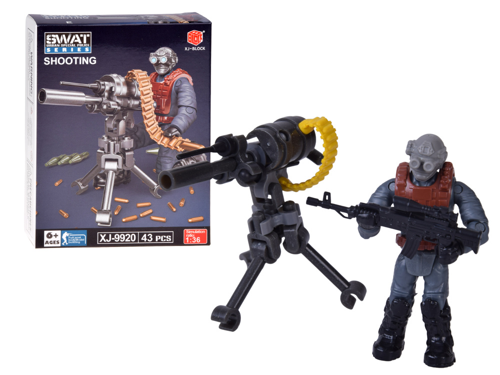 SWAT policajné kocky, pohyblivá figúrka, vojak, model na zostavenie – Obrázok 7
