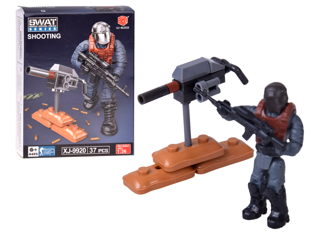 SWAT policajné kocky, pohyblivá figúrka, vojak, model na zostavenie – Obrázok 5