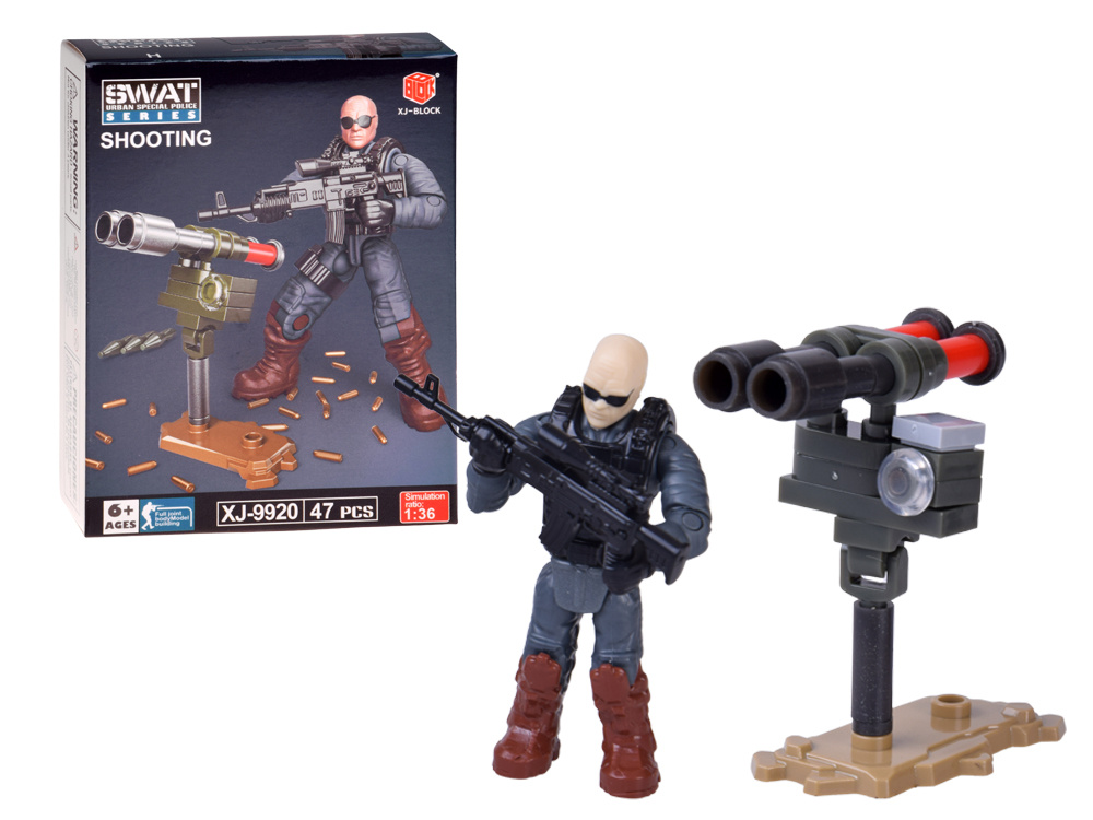 SWAT policajné kocky, pohyblivá figúrka, vojak, model na zostavenie – Obrázok 4
