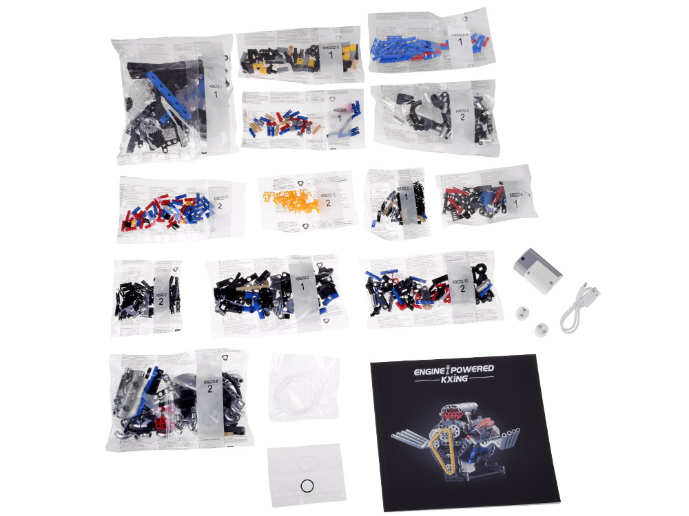 Technické bloky na batérie. Svetlo a pohyb - 665 ks – Obrázok 10